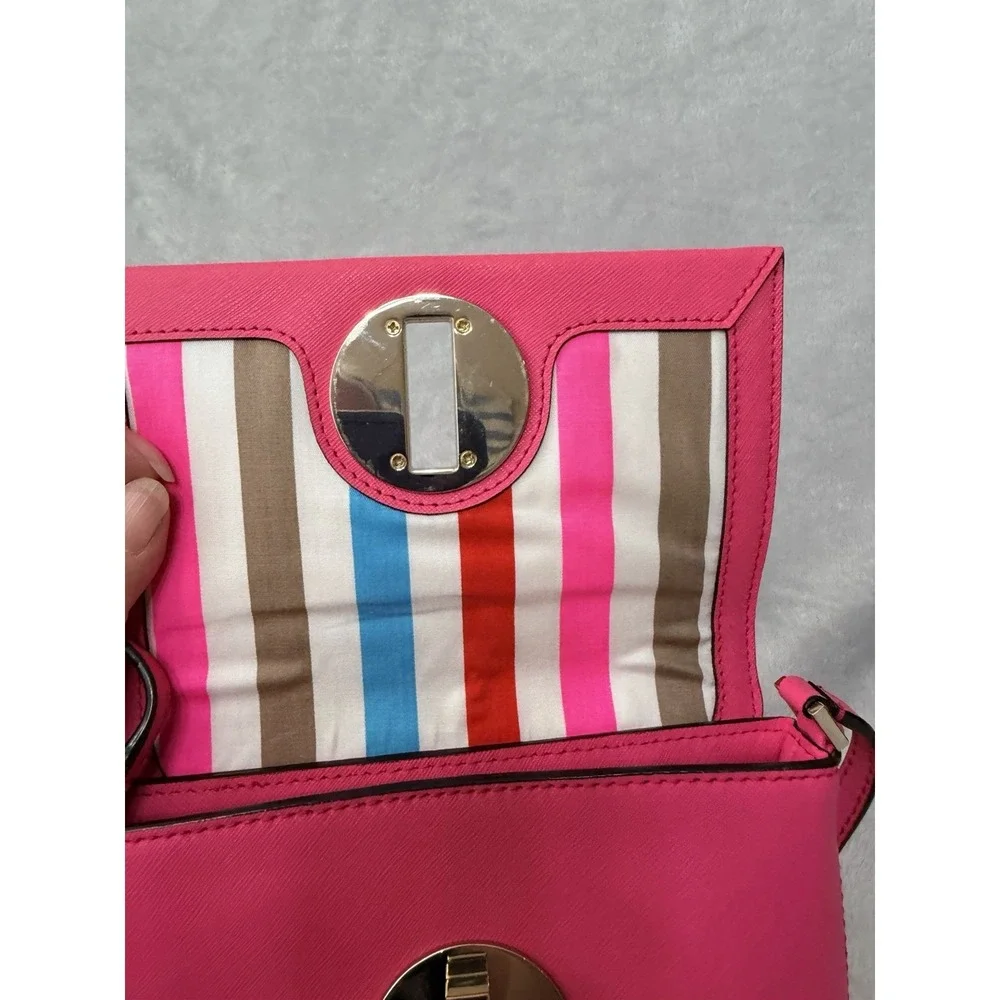 Kate Spade Hot Pink Leather Crossbody Purse Newbury Lane Small Shoulder Bag
